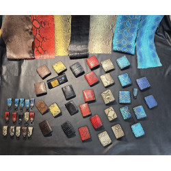 Snake Leather Card Holder Handcrafted Spain | Tabarez